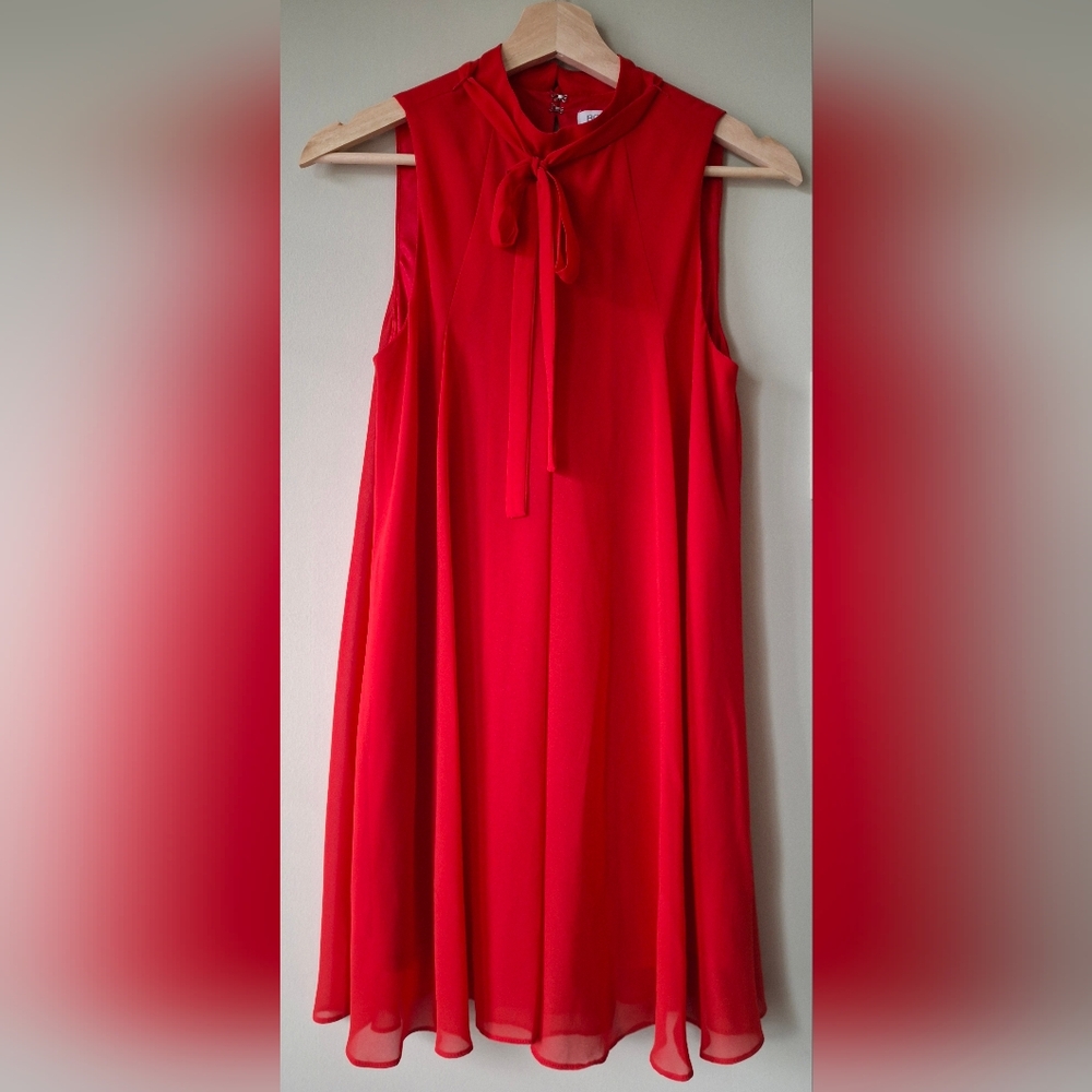 BCBGeneration Red Mock Neck Sundress - XS